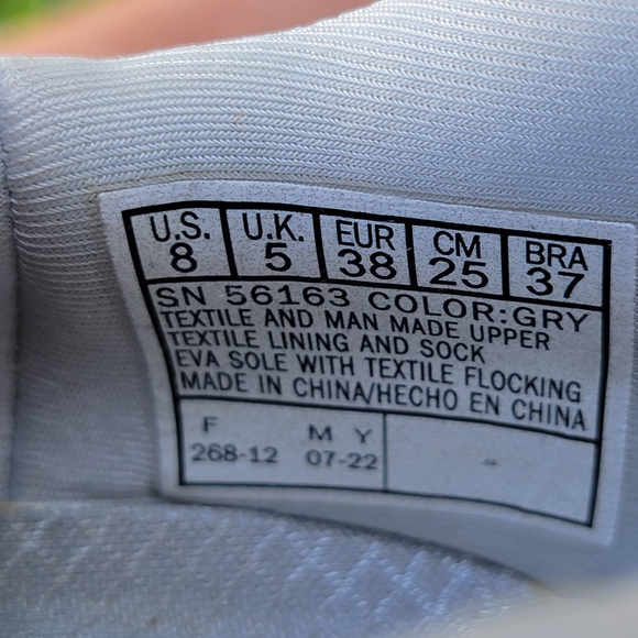 SKETCHERS ♡ Sweet Gray 'n Pink Air-Cooled Memory Foam Cord Slip On Sneakers 8 - Picture 10 of 15